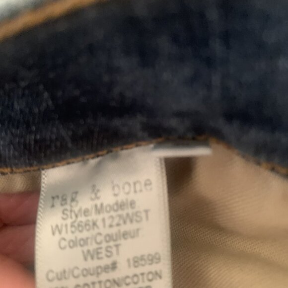 Rag & Bone High Rise Ankle Skinny Stretch Jean in West, Medium Wash - Picture 8 of 8